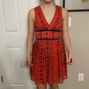 Abercrombie and Fitch red and orange size Xs dress